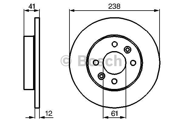 FREN DİSKİ (ÖN)(237,8MM) RENAULT R11 83- / R9 85- / CLIO I 96- / CLIO II 98- / CLIO SYMBOL I 02- / MEGANE I 96- / SYMBOL II 08- / TWINGO I 96-