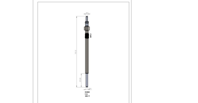 KIZDIRMA BUJİSİ (11,0V) FIAT BRAVA 1.9 / CROMA 1.9D-2.4D / STILO 1.9 JTD / OPEL ASTRA / VECTRA / ZAFIRA 1.9 CDTI