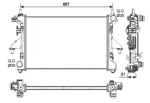 SU RADYATÖRÜ (BRAZING) PEGEOUT BOXER/DUCATO/JUMPER 2.2 HDI