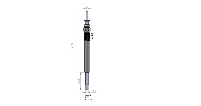 KIZDIRMA BUJİSİ (11,0V) OPEL ASTRA / FRONTERA / VECTRA / OMEGA 2.0 DTI-2.2 DTI