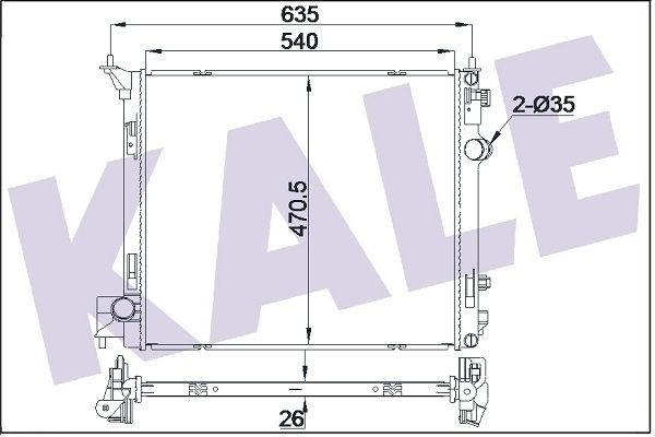 SU RADYATÖRÜ (BRAZING)(AT/MT) NISSAN QASHQAI II (MA) [26MM]