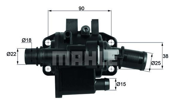 TERMOSTAT (83°C) CITROEN C2 1.4 HDi 03-09 / FORD FIESTA VI Van 1.4 TDCi 09- / PEUGEOT BIPPER 1.4 HDi 08-