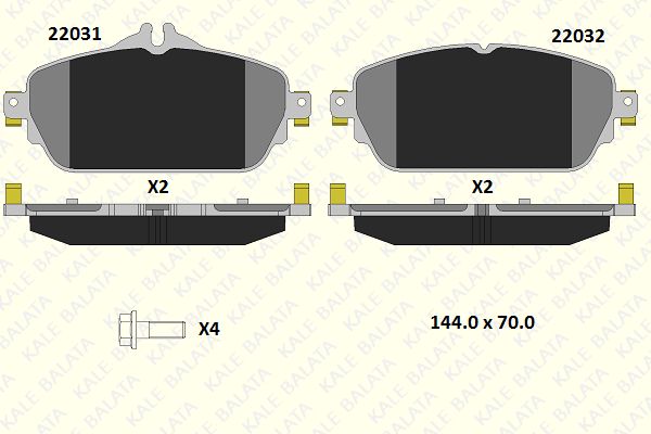 DİSK BALATA (ÖN) M.BENZ C-SERİSİ (W205) C160-C180-C200-C220 13-18 / T-MODEL (S205) C160-C180-C200-C220 14-18