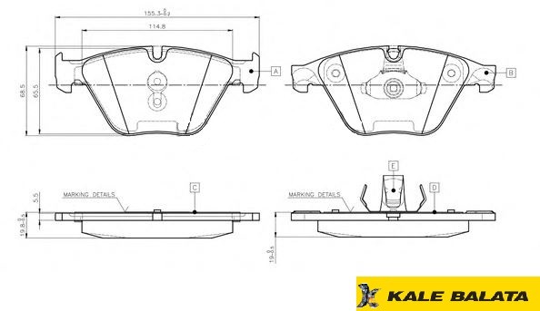 DİSK BALATA (ÖN) BMW 5 (F10) 11- / BMW 6 (F13) 13-