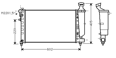 SU RADYATÖRÜ (MEKANİK)(MT)(MPE234) PEUGEOT 106 1.0/1.1İ/1.4İ/1.6İ