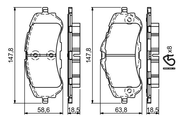 DİSK BALATA (ÖN) PEUGEOT PARTNER Kasa/büyük limuzin 1.6 BlueHDI 75 18-