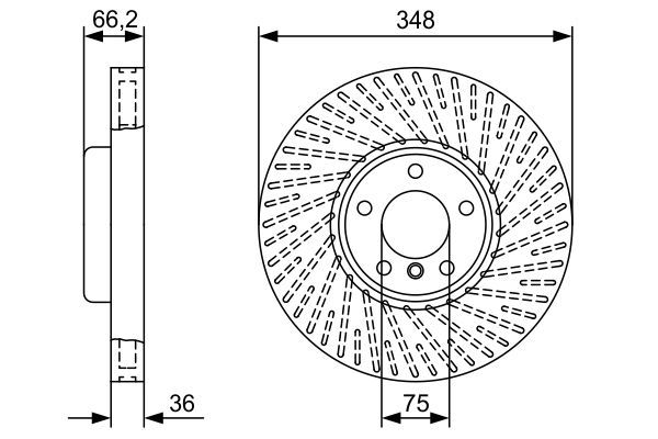 FREN DİSKİ (ÖN SAG)(348MM) BMW F10 F07 F11 F12 F01