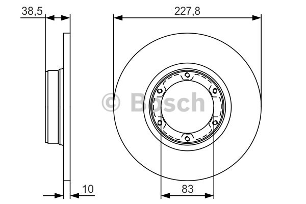 FREN DİSKİ (ÖN)(227,8MM) (ESKİ NO:0986478103) RENAULT R12