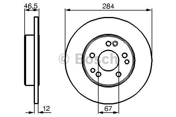 FREN DİSKİ (ÖN)(284MM) M.BENZ 124 (C124) 87- / 124 T-MODEL (S124) 85-