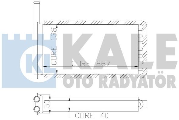 KALORİFER RADYATÖRÜ (BORULU) FORD ESCORT 2 SIRA AL+PL