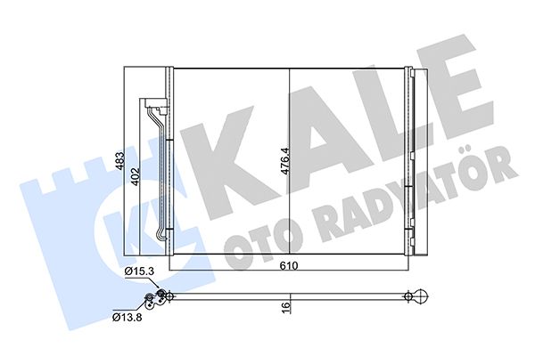 KLİMA RADYATÖRÜ (BRAZİNG)(KURUTUCUSUZ) BMW 5 (F07,F10,F11,F12) 09<13 / BMW 6 (F06,F12,F13) 10- / BMW 7 (F01,F02,F03,F04) 09-15 / ROLLS ROYCE DAWN 6.6 15- / GHOST V12 09-