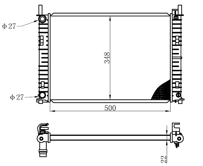 SU RADYATÖRÜ (BRAZİNG)(MT)(BFR080) FORD FİESTA 1,4TDCI DİZEL 02-