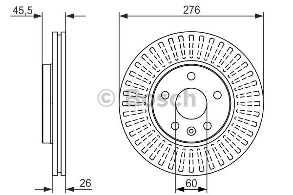 FREN DİSKİ (ÖN)(276MM) OPEL ASTRA J 1.4-1.4T-1.6-1.6 CDTI