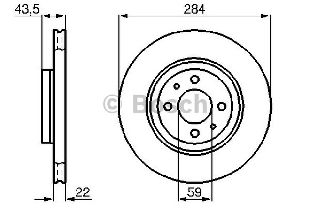 FREN DİSKİ (ÖN)(Y.NO:0986479S01)(284MM) FIAT BRAVO I 95- / BRAVO II 07- / CROMA 93- / DOBLO 02- / FIORINO 15- / IDEA 08- / LINEA 09- / MAREA 96- / QUBO 10- / STILO 05-