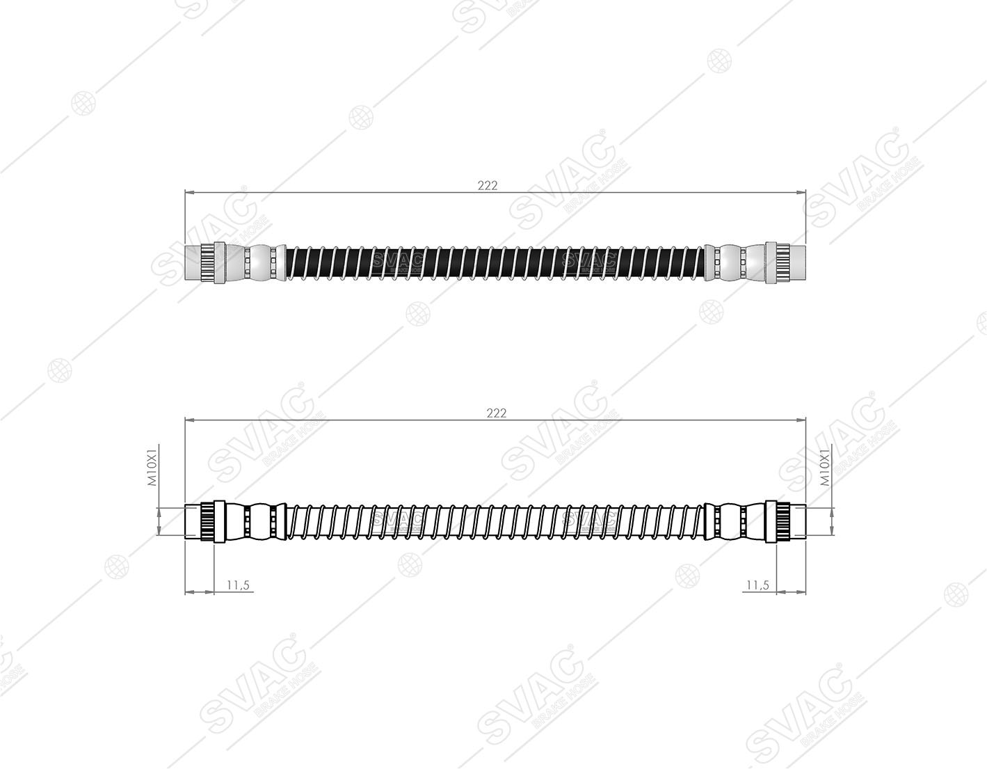 FREN HORTUMU (ARKA) PEUGEOT 106 91-96 / CITROEN AX 92-96 / SAXO 96-03