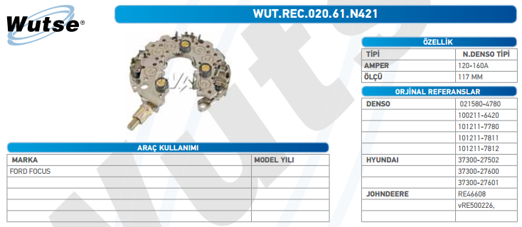 DİOT TABLASI (DENSO TİPİ) FORD FOCUS