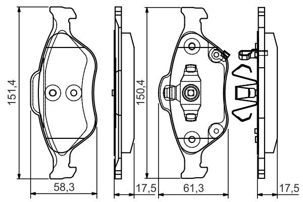 DİSK BALATA (ÖN)(ESKİ NO:0986495093) YARİS 1,4D-4D-1,33VVT-İ 05-