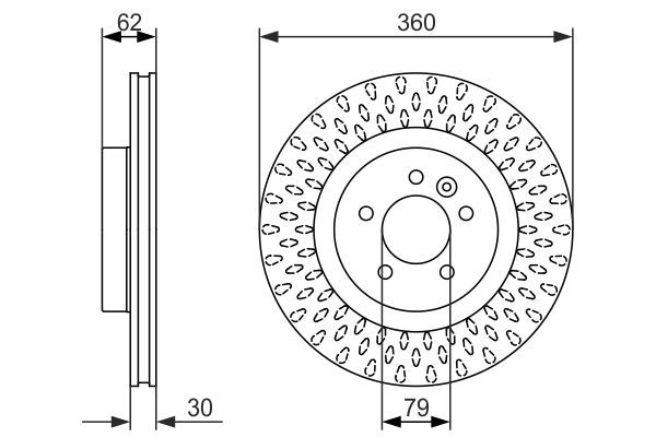 FREN DİSKİ (ARKA)(360MM) LAND ROVER DISCOVERY IV 2.7 TD 4x4 09-18