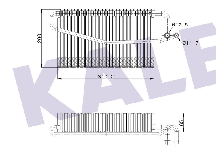 EVAPORATOR (BRAZING) M.BENZ (C-CLASS) W203/CL203/S203 C180, C200, C230, C280, C320, C350, 32/55 AMG, C200 /220/270/320CDI 00-07 / CLK (C209/A209) 200, 240, 280, 320, 350, 220/270/320CDI 02-10