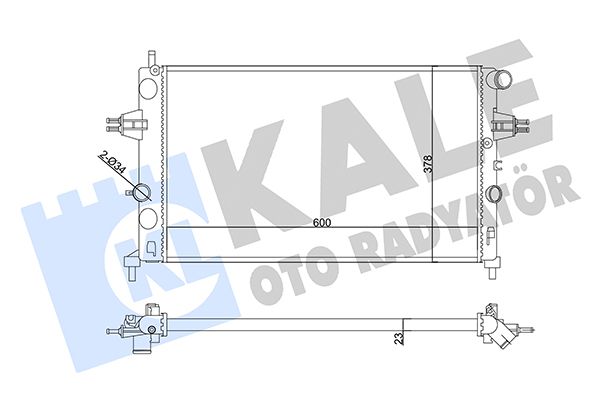 SU RADYATÖRÜ (MEKANİK)(MT) OPEL ASTRA G / ZAFIRA A 1.4/1.6/1.8/2.2 16V 1.6 99-