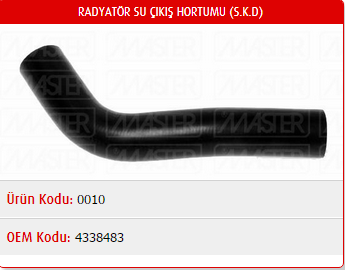 RADYATÖR ALT HORTUMU FIAT DOĞAN / ŞAHİN / KARTAL