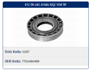 AKS AYARLI KEÇE (ÖN) RENAULT R12