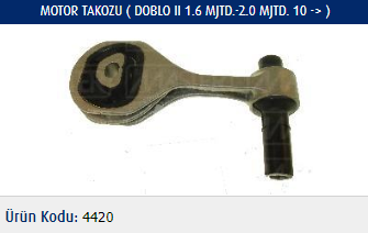 MOTOR TAKOZU FIAT DOBLO II 1.6 MJTD-2.0 MJTD OTOMATİK 10-