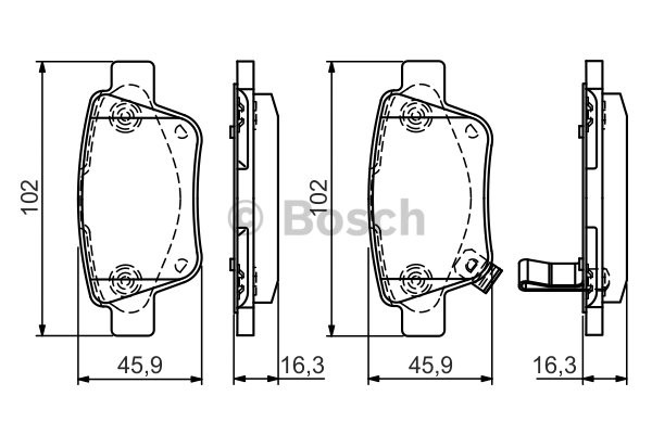 DİSK BALATA (ARKA)(ESKİ NO:0986495073) TOYOTA  AVENSIS 1,6VVT-İ-2,0D-4D 03-08