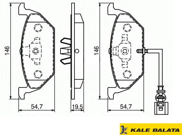 DİSK BALATA (ÖN)(FISLI) VW BORA GOLF MK IV POLO (9N)