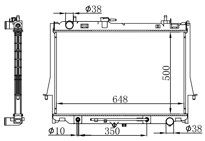 SU RADYATÖRÜ (BRAZİNG)(AT)(BIS060) D-MAX EURO5 (12-/+)