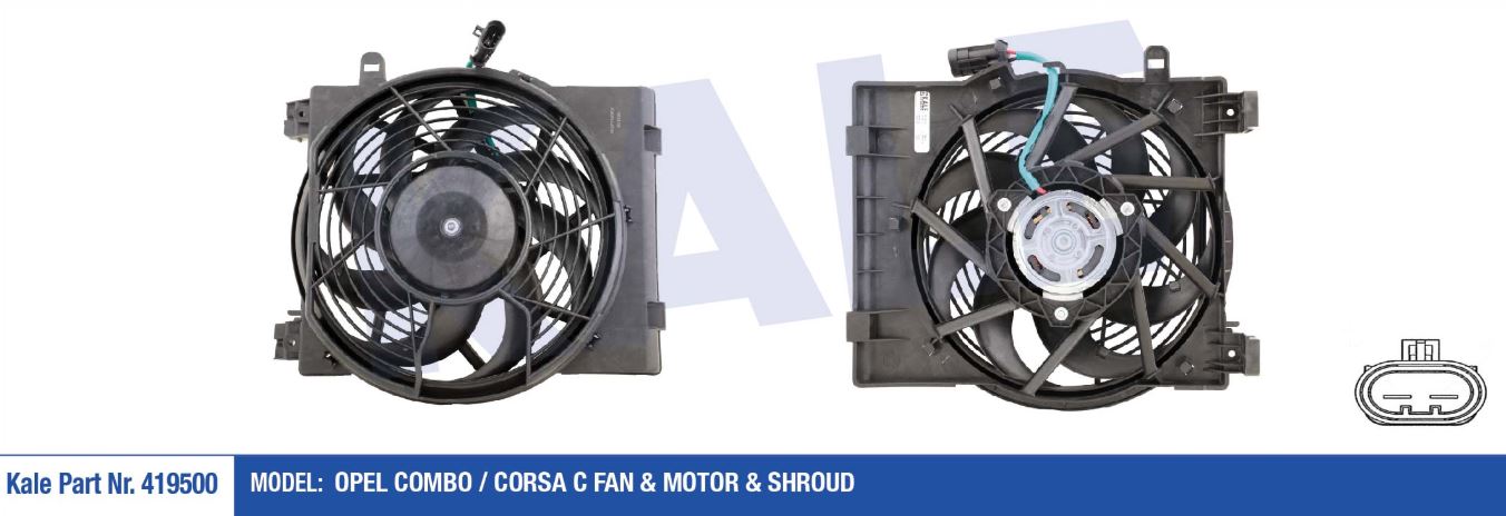 FAN MOTORU (DAVLUMBAZLI) OPEL COMBO/CORSA C 294MM