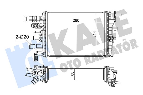 INTERCOOLER (BRAZING) RENAULT DUSTER 1.5 dCi 110 19- / DACIA SANDERO II 1.5 Blue dCi 95 18-