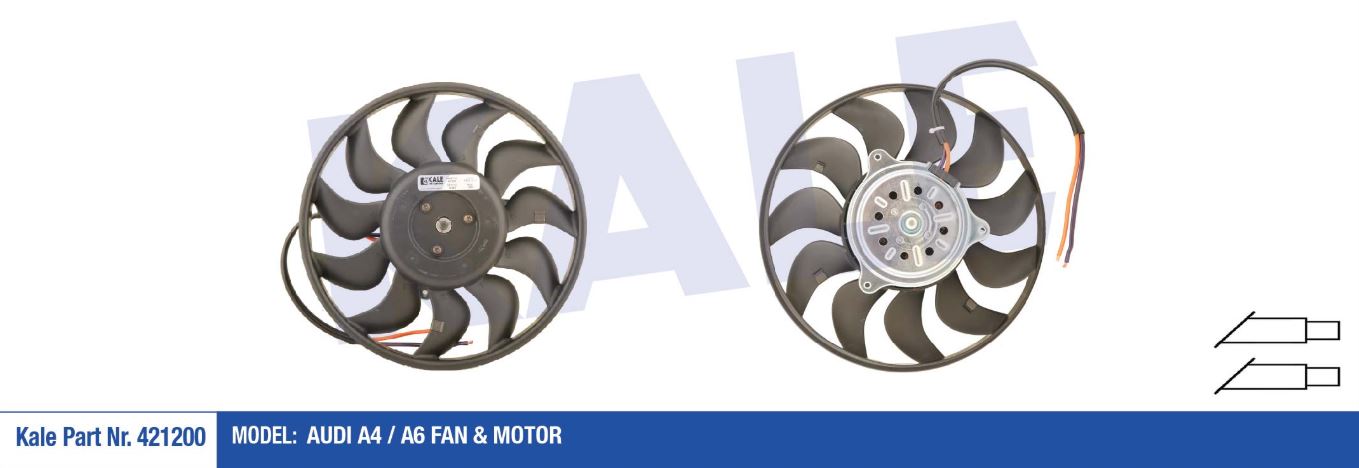 FAN MOTORU AUDI A4-A6 SAG 200W 280mm