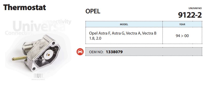 TERMOSTAT (92°C) OPEL ASTRA F 1.8İ 16V / VECTRA A 2.0İ 16V