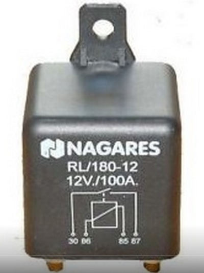 NAGARES RÖLE 12V. 100A. (4 UÇLU) ÜNİVERSAL (RL/180-12)