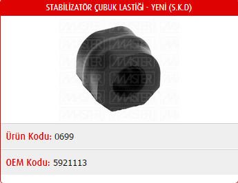 STABİLİZATÖR ÇUBUK LASTİĞİ FIAT TOFAŞ M131