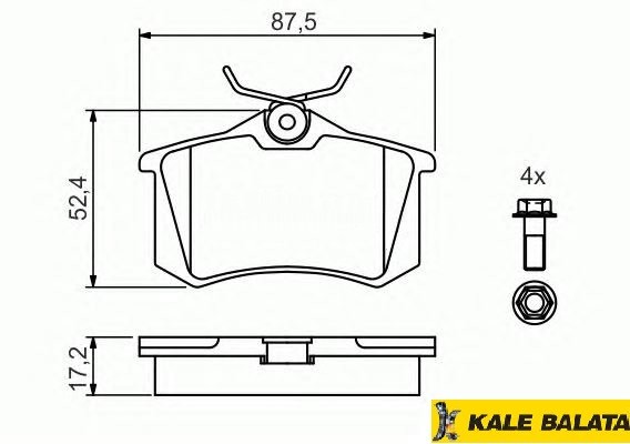 DİSK BALATA (ARKA) VW BEETLE-BORA-GOLF-PASSAT-POLO