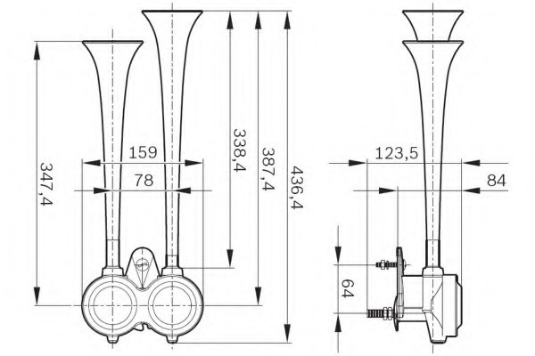 HAVALI KORNA İKİ TONLU 12V. 