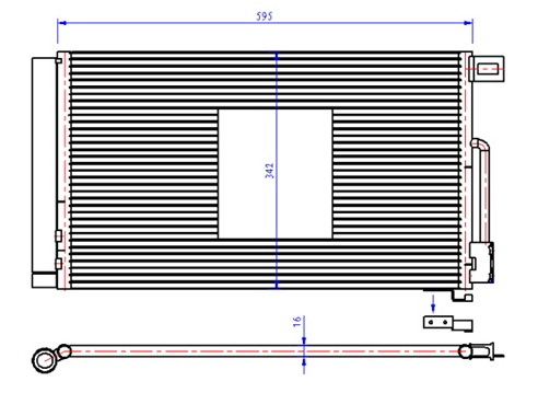 KLİMA RADYATÖRÜ(CFI406)(Y.NO:CFI406016) FİAT FİORİNO,GRANDE PUNTO 1.4 05-