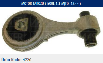 MOTOR TAKOZU FIAT 500L 1.3 MJTD 12-