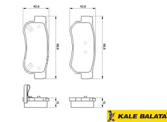 DİSK BALATA (ARKA) HYUNDAI GETZ 03- /SANTA FE 01-06