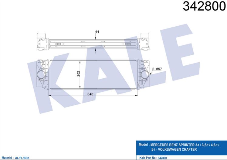 INTERCOOLER (BRAZING) MB SPRİNTER / VW CRAFTER