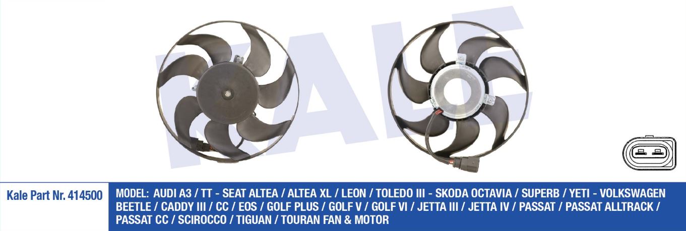 FAN MOTORU VW CADDY III-GOLF V-VI-PLUS-