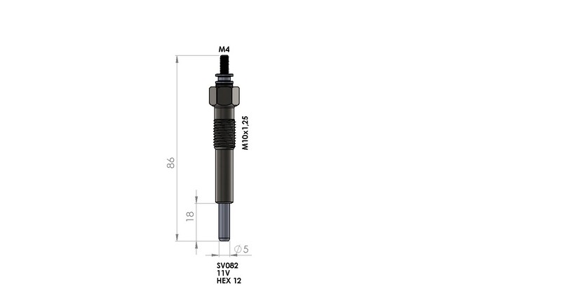 KIZDIRMA BUJİSİ (11,0V) MAZDA FAMİLİA / OPEL ASTRA / COMBO / CORSA 1.5D-1.7D