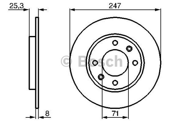 FREN DİSKİ (ARKA)(247MM) CITROEN SAXO 98- / XSARA 98- / PEUGEOT 106 96- / 206 03- / 306 94-