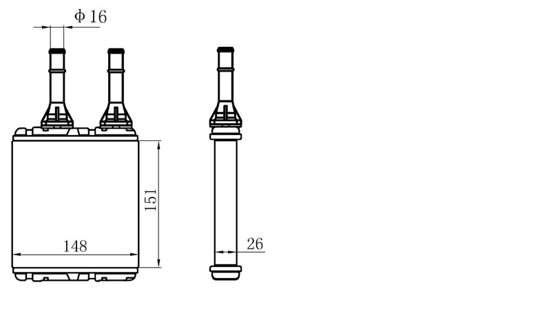 KALORİFER RADYATÖRÜ(KNI001) NİSSAN D22 151X148 A/M