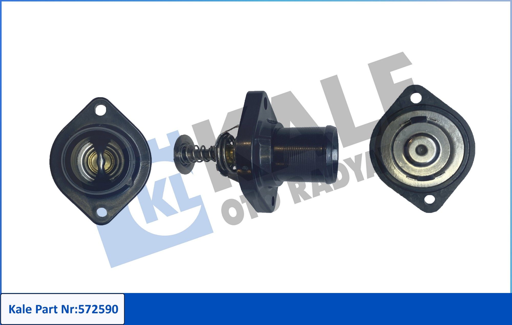 TERMOSTAT CITROËN C4 / C4 GRAND PICASSO / C4 I / C4 PICASSO I / C5 I / C5 II / C5 III / C8 / JUMPY / XSARA - LANCIA PHEDRA - PEUGEOT 206 / 307 / 308 / 406 / 407 / 607 / 807 / EXPERT  (89 °C) + FLANŞ