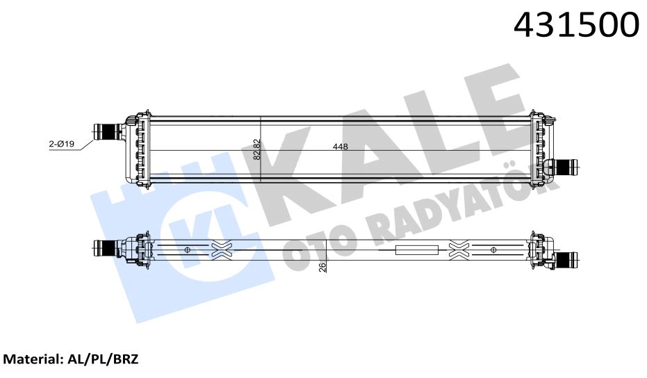 SU RADYATÖRÜ (ARA SOĞUTUCU)(BRAZING) RENAULT CAPTUR / CLIO V 1.5DCI