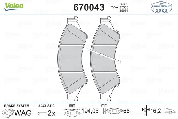 DİSK BALATA (ÖN) FORD RANGER 2.5/2.2D/3.2D 11>