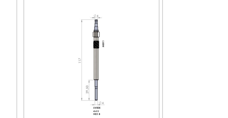 KIZDIRMA BUJİSİ (4,4V) AUDI A3 / A4 / A6 2.0 TDI / VW CADDY III / GOLF V / PASSAT / JETTA / TOURAN 2.0 TDI / MITSUBISHI LANCER 2.0 DI